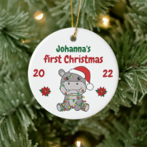 Hippo Christmas Babys first Christmas