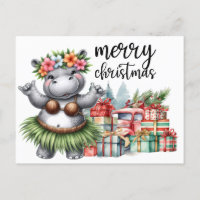 Hippo Christmas Themed for Animal Lovers