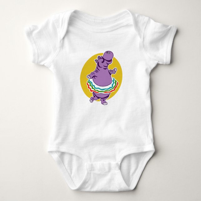 Hippo Dance Baby Bodysuit (Front)