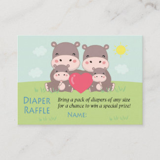 Hippo Diaper Raffle Tickets