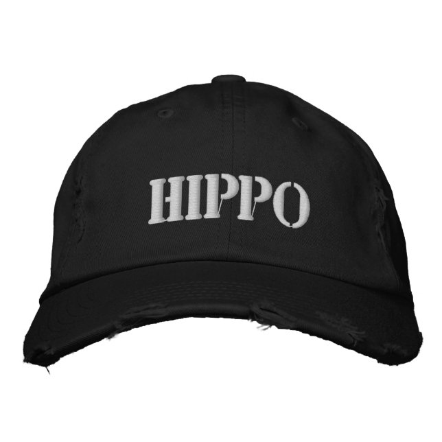 HIPPO EMBROIDERED HAT (Front)