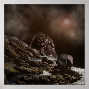 Hippo Enchanting Evening, Poster