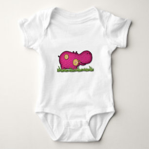 hippo fun baby bodysuit
