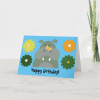 hippo fun butterfly birthday
