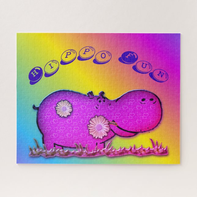 hippo fun jigsaw puzzle (Horizontal)