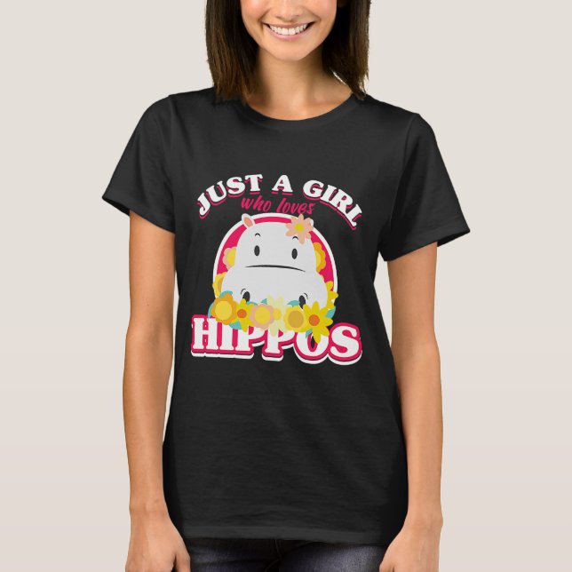 Hippo  Girl & Rhino Sea Cow Behemoth Girl T-Shirt (Front)