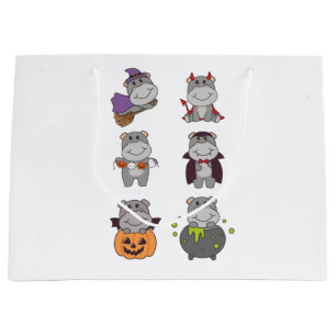 Hippo Halloween Devil Pumpkin Vampire Costume Large Gift Bag