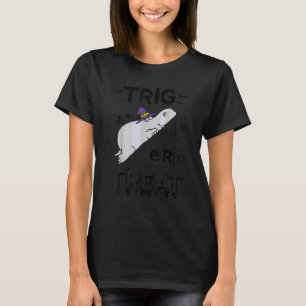 Hippo Halloween Trig Or Treat Math Teacher T-Shirt