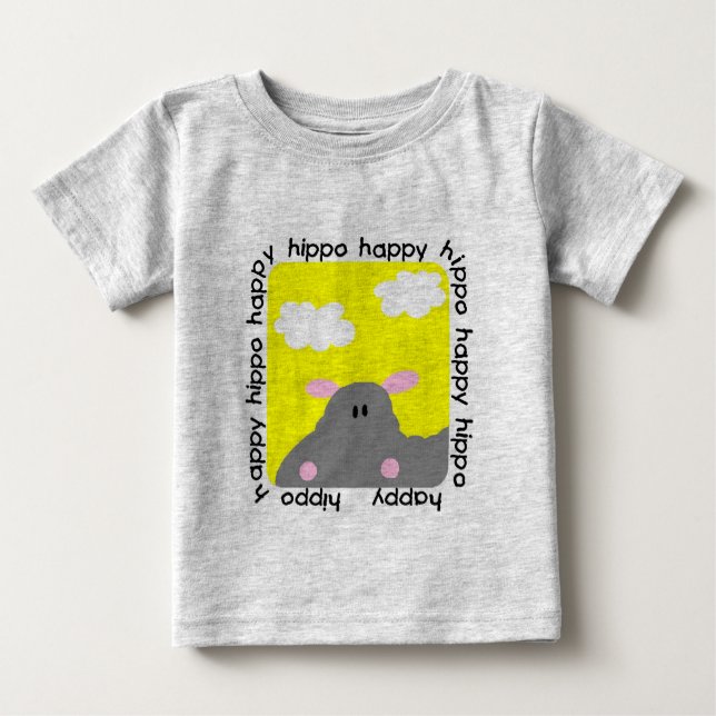 Hippo Happy Baby Football Bodysuit (Front)