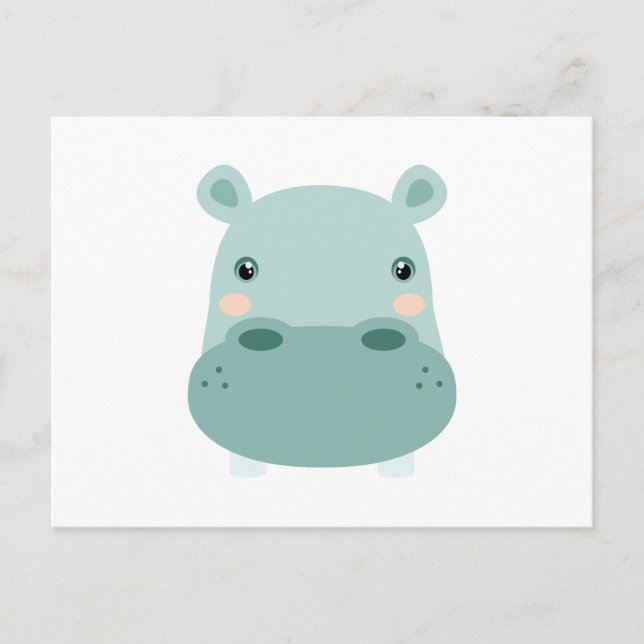 Hippo  Head Postcard (Front)