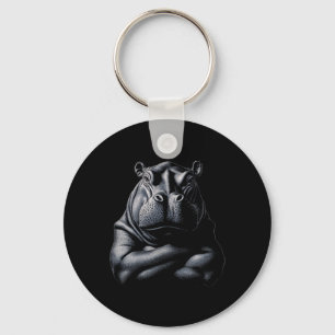 Hippo Hippopotamus Animal Muscle Bodybuilding Gym  Key Ring