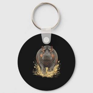 Hippo hippopotamus for mom dad kids hippo animal key ring