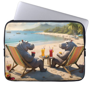 Hippo Hour: Beachside Cocktails and Good Times, Laptop Sleeve