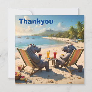 Hippo Hour: Beachside Cocktails and Good Times, Thank You Card
