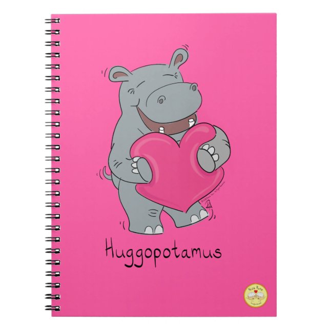 Hippo Hugs Valentine’s Day Notebook (Front)