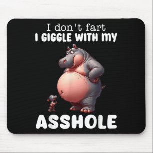 Hippo I Dont Fart I Giggle With My Mouse Pad