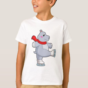 Hippo Ice skating Ice skates T-Shirt