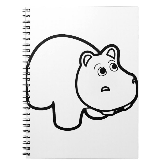 Hippo in Black Notebook (Front)
