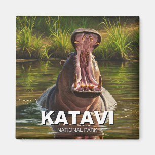 Hippo in Katavi National Park Tanzani Magnet
