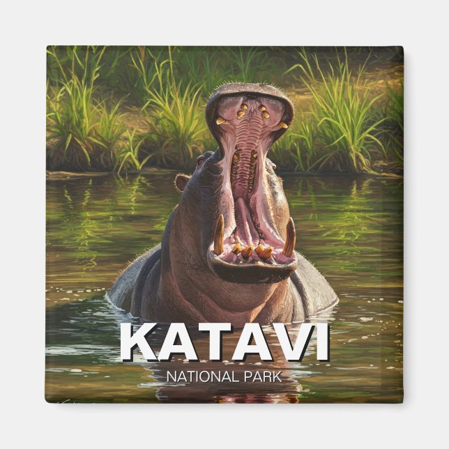 Hippo in Katavi National Park Tanzani Magnet (Front)