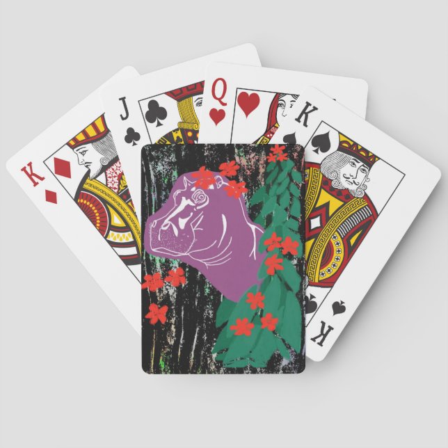 Hippo in the Garden Playing Cards (Back)