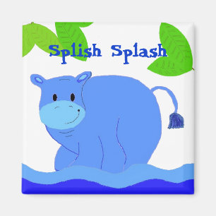 Hippo in the Pool Magnet
