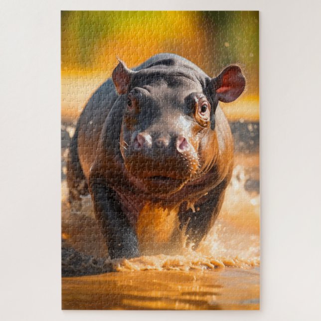 Hippo Jigsaw Puzzle (Vertical)