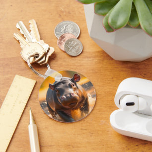 Hippo Key Ring