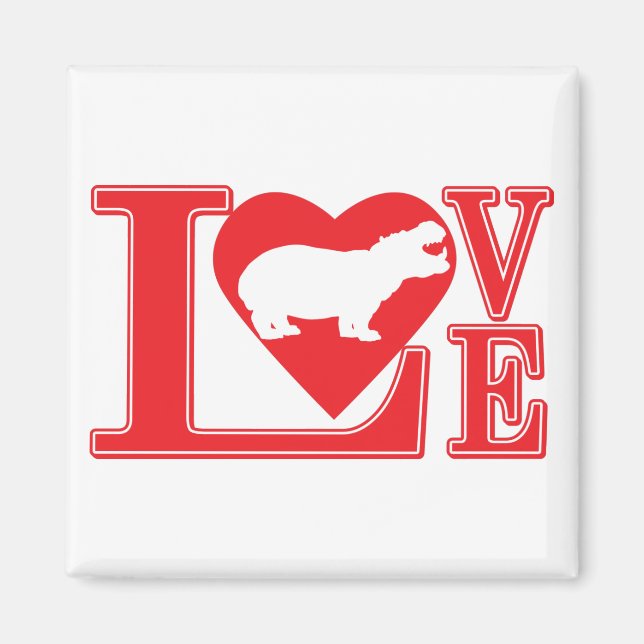HIPPO-LOVE MAGNET (Front)