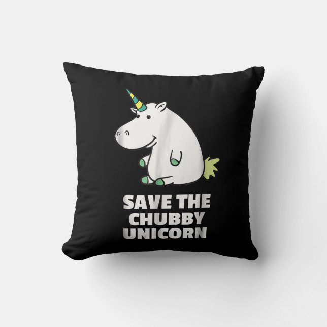 Hippo Lover Gift| Chubby Unicorn Hippo| Cute Hippo Cushion (Front)