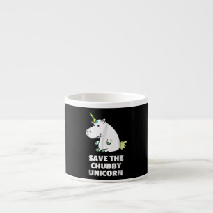 Hippo Lover Gift Chubby Unicorn Hippo Cute Hippo Espresso Cup