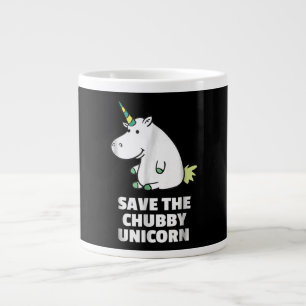 Hippo Lover Gift Chubby Unicorn Hippo Cute Hippo Large Coffee Mug