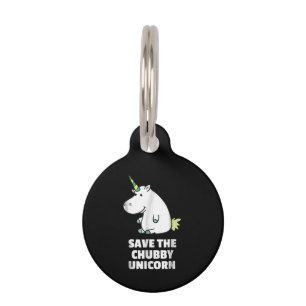 Hippo Lover Gift Chubby Unicorn Hippo Cute Hippo Pet Tag