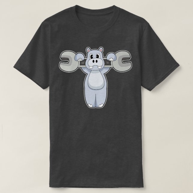 Hippo Mechanic Wrench T-Shirt (Design Front)