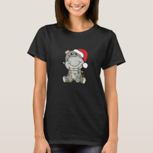 Hippo Merry Christmas Winter Hippos Christmas  3 T-Shirt