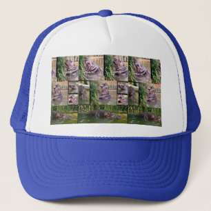 **"Hippo Moments: A Photo Collage of River Giants" Trucker Hat