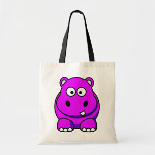 Hippo Pink Tote Bag