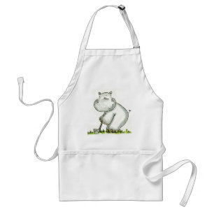 Hippo plays Golf Standard Apron