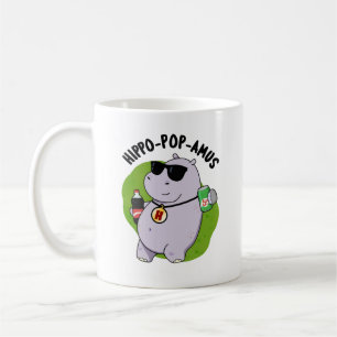 Hippo-pop-amus Funny Hippo Soda Pop Pun  Coffee Mug