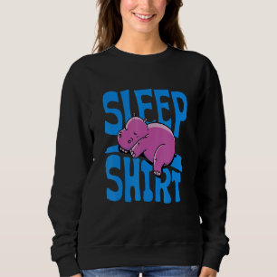 Hippo Pyjamas Cute Hippos Sleep Pajama Sleeping An Sweatshirt