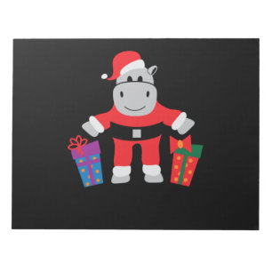 hippo santa notepad
