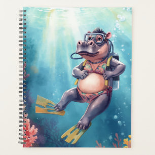 Hippo Scuba diver underwater  Planner