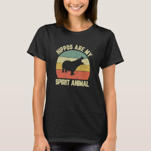 Hippo Shirt My Spirit Animal Love Hippos Retro Hip