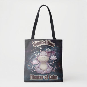 Hippo-sition – Master of Calm Zen Design Tote Bag