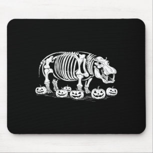 Hippo Skeleton Birthday Halloween Mens Womens Kids Mouse Pad