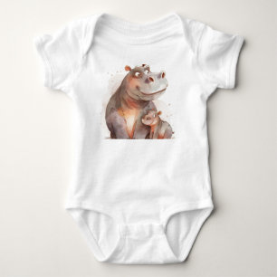 Hippo Snuggles – Parent & Baby Bond Bodysuit