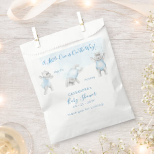 Hippo Somersault Baby Boy Shower Favour Bag