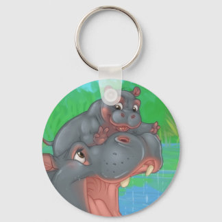 Hippo Splash Keyring