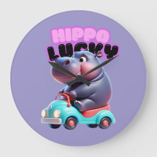 Hippo Time Wall Clock