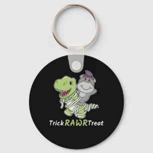 Hippo Trick Rawr Treat T-rex Mummy Costume Key Ring
